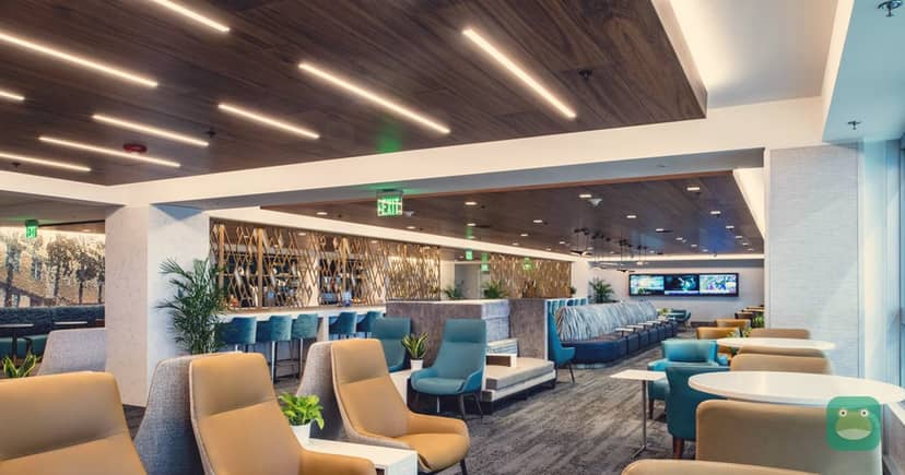 Seating in the expanded Delta Sky Club Miami
